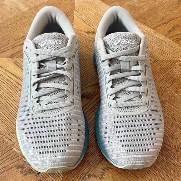 Asics Dyna Flyte 2 Gray Blue Running Shoes Womens 6.5 Athletic Sneaker - T7D5N - Picture 3 of 13